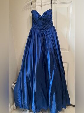 NWT Sherri Hill Blue Strapless Ball Gown style 52833